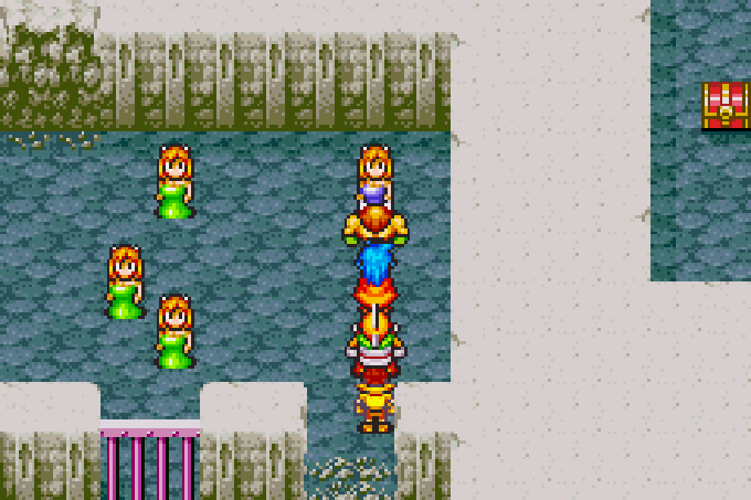 Endlich befreit: Die Frauen aus Gant werden aus dem Kerker gerettet (Game Boy Advance)