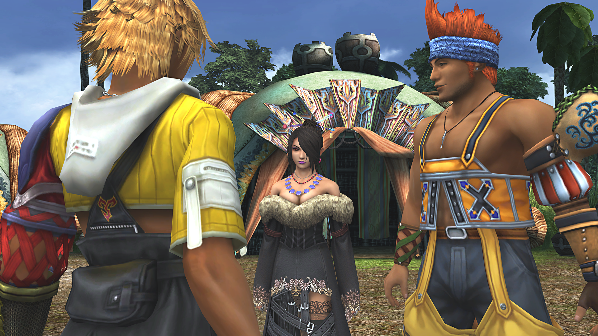 Tidus trifft auf die Hexe Lulu und den Sportler Wakka.